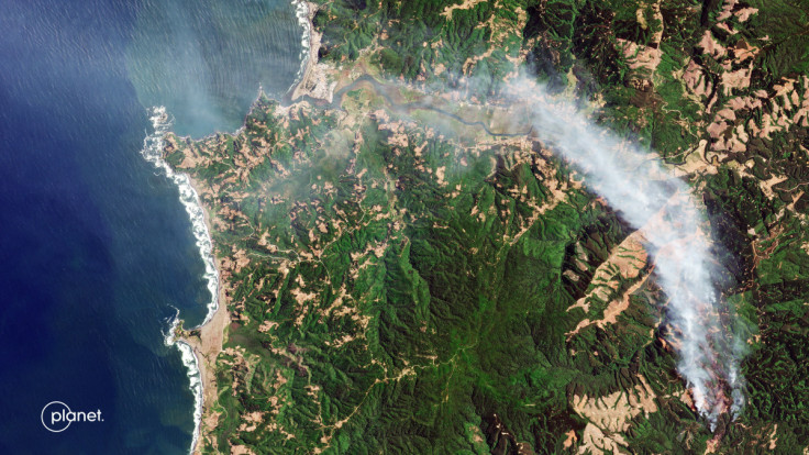 Imágenes satelitales muestran incendios que asolan Chile