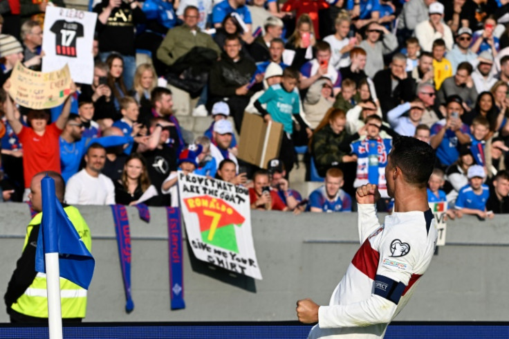 Cristiano Ronaldo anotó su gol número 123 como internacional en su partido número 200 con Portugal